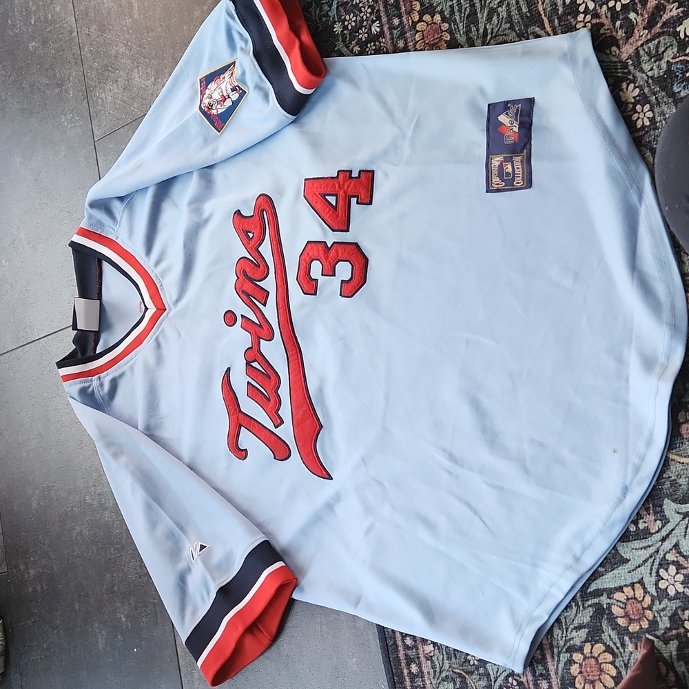 Kirby Puckett Minnesota twins Cooperstown Jersey 34 size medium